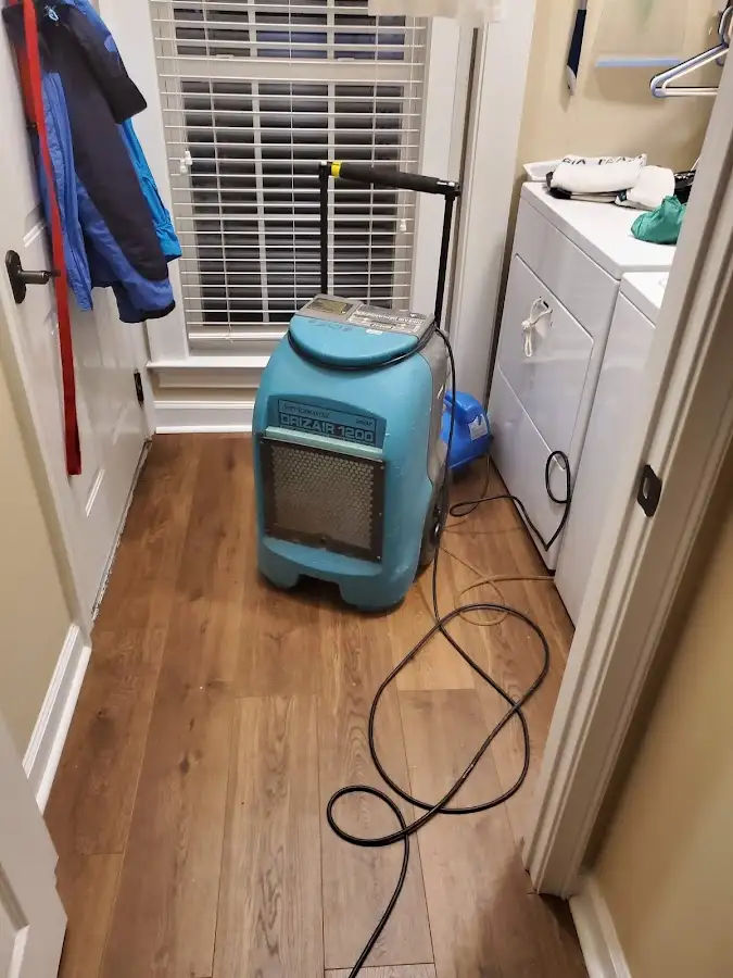 Commercial dehumidifier deployed for Flood Damage Cleanup in Carney